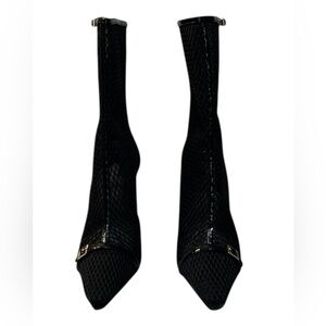 Steve Madden Women’s Black Semi Patent Mesh Boots